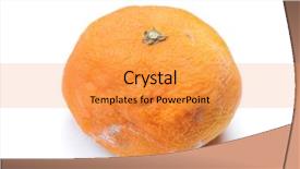  Presentation with brown sugar isolated on white - Amazing theme having decomposers - mouldy rotten mandarin isolated backdrop and a yellow colored foreground