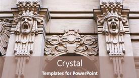  Presentation with decor - PPT layouts featuring decor-of-building-in-art background and a coral colored foreground