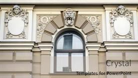  Presentation with decor - PPT layouts having decor-of-building-in-art background and a mint green colored foreground