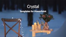  Presentation with outdoor furniture - Presentation featuring decor outdoors on winter even background and a wine colored foreground