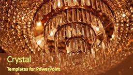  Presentation with function hall - Theme enhanced with decorated chandelier in a palace background and a tawny brown colored foreground