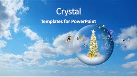  Presentation with christmas tree - Cool new PPT layouts with sphere with group of butterflies backdrop and a teal colored foreground