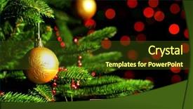  Presentation with sparkle christmas wallpaper blur christmas - Presentation theme having decorated christmas tree on blurred background and a  colored foreground