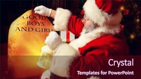  Presentation with room - Audience pleasing presentation theme consisting of decorated for christmas and carefull backdrop and a wine colored foreground