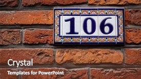  Presentation with brick wall - Slides enhanced with decorated-house-number-on-brick background and a tawny brown colored foreground
