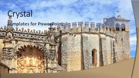  Presentation with religious unity - Presentation design consisting of decorated palace of the templar background and a light blue colored foreground