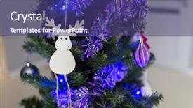  Presentation with christmas tree - Audience pleasing theme consisting of blurry balls - decorated purple christmas tree backdrop and a violet colored foreground