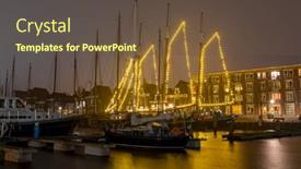  Presentation with sailing - Theme with decorated-traditional-sailing-ships background and a tawny brown colored foreground