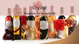  Presentation with bottling wine - Audience pleasing slides consisting of decorated wine bottles on white backdrop and a  colored foreground