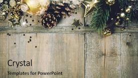  Presentation with rustic love - Presentation theme consisting of decorated with christmas decoration theme background and a mint green colored foreground