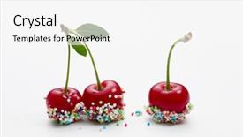  Presentation with peppermint candy cane on white - Amazing PPT layouts having candy sprinkles on white background backdrop and a white colored foreground