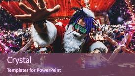  Presentation with party lights - Slides enhanced with decorated with lights christmas cool background and a violet colored foreground