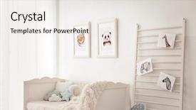  Presentation with baby animals - Slide deck with decorated with pictures of animal background and a sky blue colored foreground