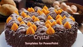  Presentation with sprinkles - Beautiful PPT layouts featuring decorating-chocolate-cake-with-sprinkles backdrop and a wine colored foreground