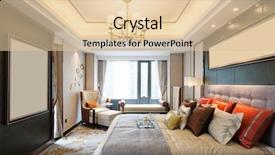  Presentation with bedroom modern - Beautiful PPT theme featuring decoration and design of modern backdrop and a lemonade colored foreground