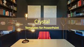  Presentation with waiting room furniture - Presentation featuring decoration and furniture in modern background and a tawny brown colored foreground