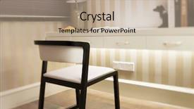  Presentation with waiting room furniture - Presentation design consisting of decoration and furniture in modern background and a mint green colored foreground