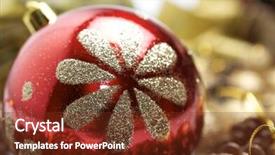  Presentation with gold glitter - Theme with decoration balls with glitter gold background and a  colored foreground