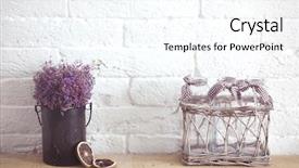  Presentation with lavender flowers - Colorful slides enhanced with decoration classic - rustic home decor provence style backdrop and a cool aqua colored foreground