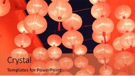  Presentation with lantern chinese - Colorful presentation enhanced with decoration for chinese new year backdrop and a  colored foreground