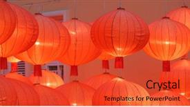  Presentation with lantern chinese - Presentation theme featuring decoration for chinese new year background and a  colored foreground