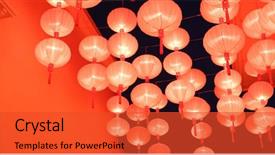  Presentation with chinese lantern - Amazing presentation having decoration for chinese new year backdrop and a  colored foreground