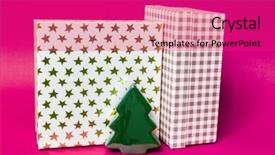  Presentation with gifs christmas - Audience pleasing slide set consisting of decoration gift box with pink backdrop and a  colored foreground