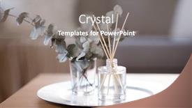  Presentation with aromatherapy - Theme having decoration hygge and aromatherapy concept background and a gray colored foreground
