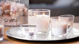  Presentation with fragrance - Cool new PPT theme with cosiness concept - burning white fragrance backdrop and a coral colored foreground