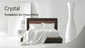  Presentation with furniture design - Slide set featuring decoration in big white room background and a light gray colored foreground