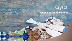  Presentation with maritime - Beautiful presentation design featuring lot of small yellow salted crackers in the form of printed english letters which lie on a wooden chopping board close-up background image of salty biscuits backdrop and a tawny brown colored foreground