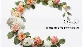  Presentation with light roses - Slide deck featuring decoration-in-the-form background and a white colored foreground