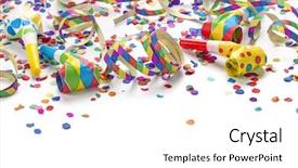  Presentation with decoration - Audience pleasing presentation consisting of decoration isolated on white background backdrop and a white colored foreground