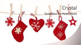  Presentation with white christmas - Theme enhanced with decoration isolated on white background background and a cream colored foreground