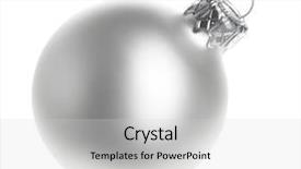  Presentation with white christmas - PPT theme featuring decoration isolated on white background background and a light gray colored foreground