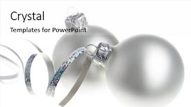  Presentation with white christmas - Colorful slides enhanced with decoration isolated on white background backdrop and a white colored foreground