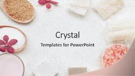  Presentation with natural products - Slides consisting of decoration natural organic bath product background and a white colored foreground