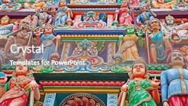  Presentation with hindu gods - Slide set enhanced with decoration of the hindu background and a coral colored foreground