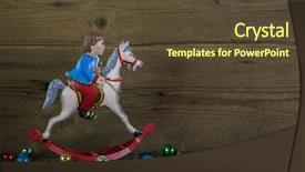  Presentation with decoration - Amazing presentation theme having decoration of tin rocking horse backdrop and a  colored foreground