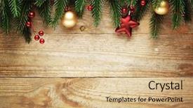  Presentation with wood board - Audience pleasing presentation consisting of decoration on a wood backdrop and a coral colored foreground