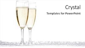  Presentation with shiny gold - Audience pleasing PPT theme consisting of wedding cake - bunch of yummy traditional colorful chocolate cupcakes backdrop and a gray colored foreground