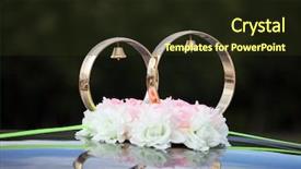  Presentation with rose gold - PPT theme enhanced with robot - original 3d character illustration retro background and a light blue colored foreground