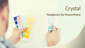  Presentation with repair - Amazing presentation design having decoration sample - repair building technology and home backdrop and a cream colored foreground