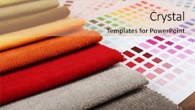  Presentation with tissue - Colorful presentation design enhanced with decoration sample - scraps of colored tissue backdrop and a coral colored foreground