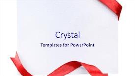  Presentation with shiny - Amazing PPT layouts having decoration swirl - shiny red ribbon with card backdrop and a sky blue colored foreground