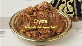  Presentation with ramadan - Beautiful presentation theme featuring decoration tajine with fresh baked chebakia for ramadan backdrop and a tawny brown colored foreground