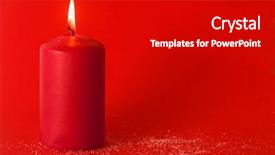  Presentation with candle christmas - Slides with decoration with candle on red background and a black colored foreground