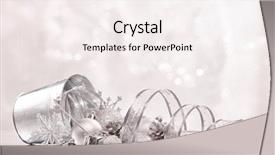  Presentation with silver christmas - Presentation theme with decoration with metal bucket silvery background and a sky blue colored foreground
