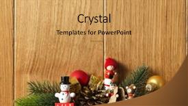  Presentation with christmas borders grunge border decoration - Slide deck with decoration with presents on wood background and a yellow colored foreground