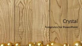  Presentation with events and decoration presentation - Presentation design having decoration with presents on wood background and a coral colored foreground